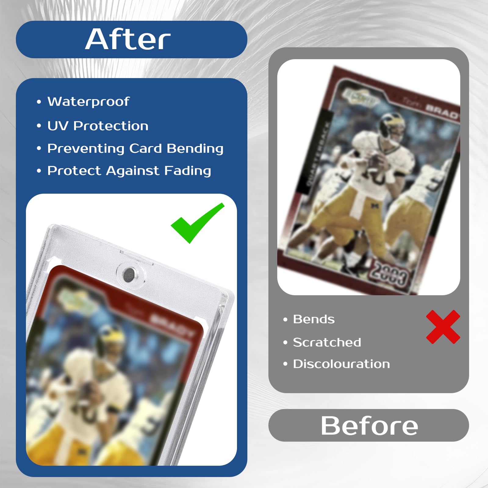 ECOSEAO 35PT Magnetic Card Holder, 10PCS Trading Card Protectors, Clear Gamecard Holder - Image 4