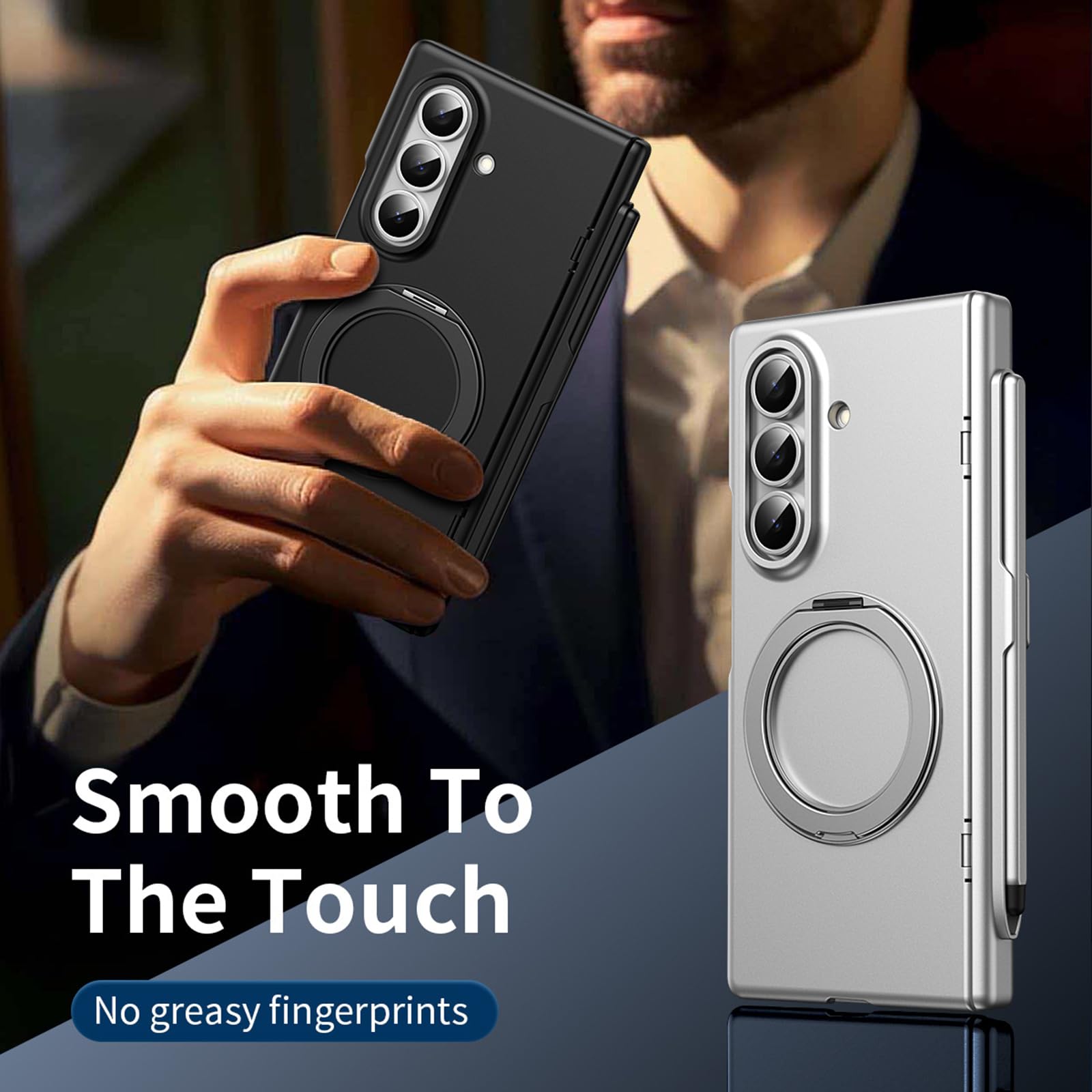 Magnetyczne etui do Samsung Galaxy Z Fold 8 Ultra, twarde szkło PC