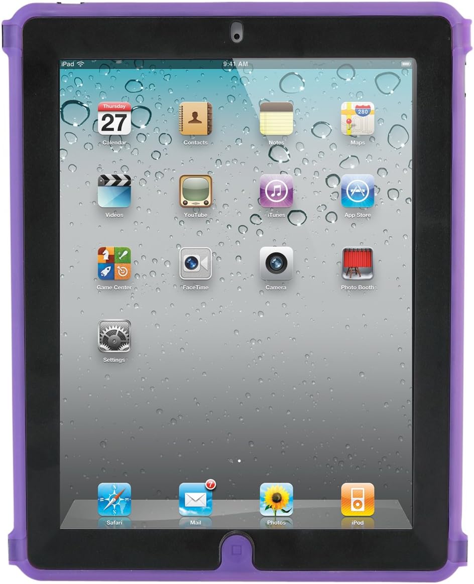 i-Blason ArmorBox Series 2 Layer Protection Case for Apple iPad 2/3/4 (iPad3ArmorBoxCase-Purple)