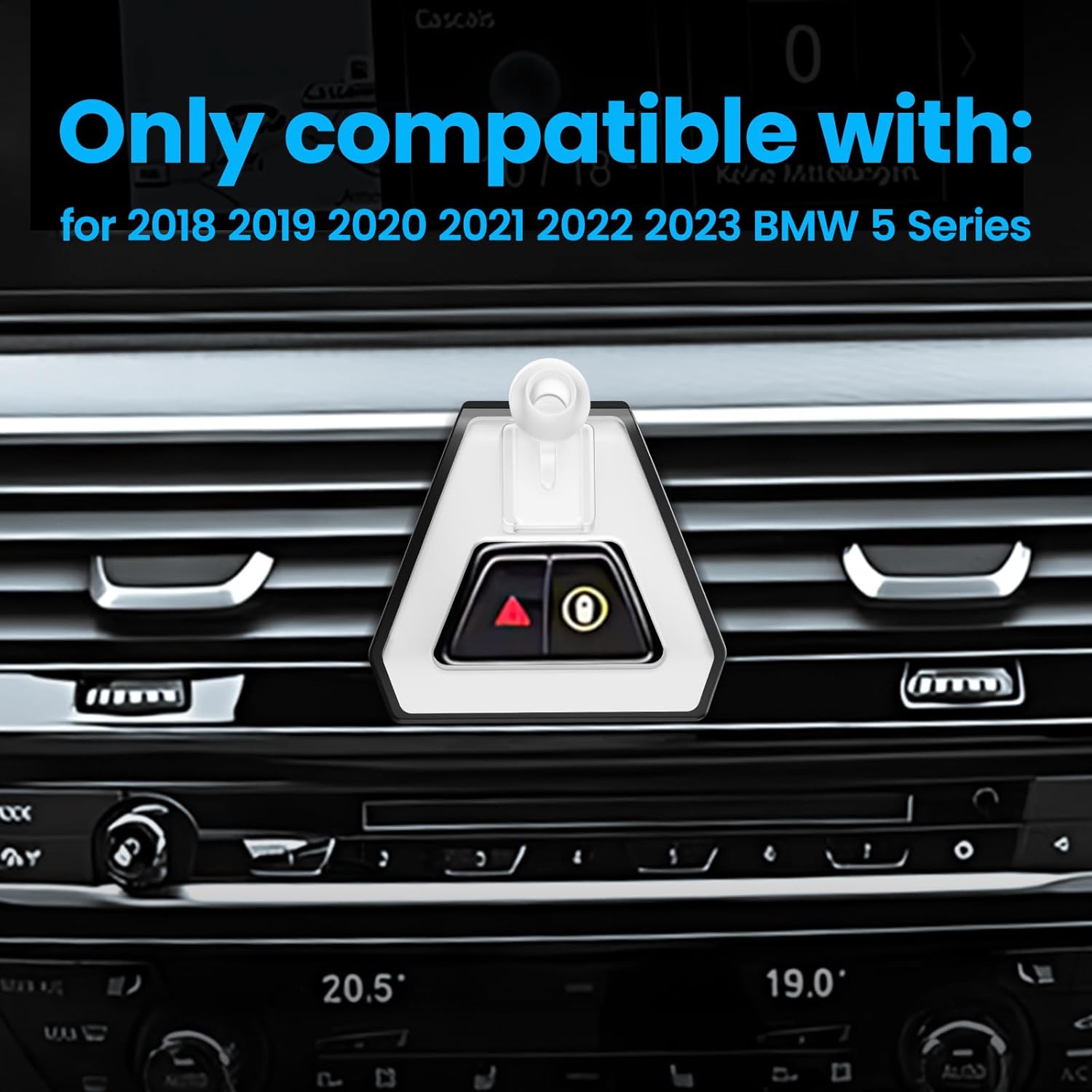 ELOHEI Phone Mount for BMW 5 Series with Custom Base, Custom Fit Car Phone Holder for BMW 5 Series 2018 2019 2020 2021 2022 2023 Car Accessories