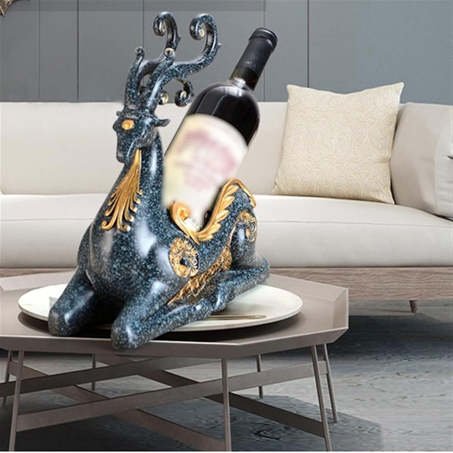Wine Rack Wine Bottle Holder Decorative Wine Holder Stand Great Wine Gifts Wine Lovers Gifts Novelty Wine Holder Table Top Decor Decorative Wine Bottle Holder (Color : B)