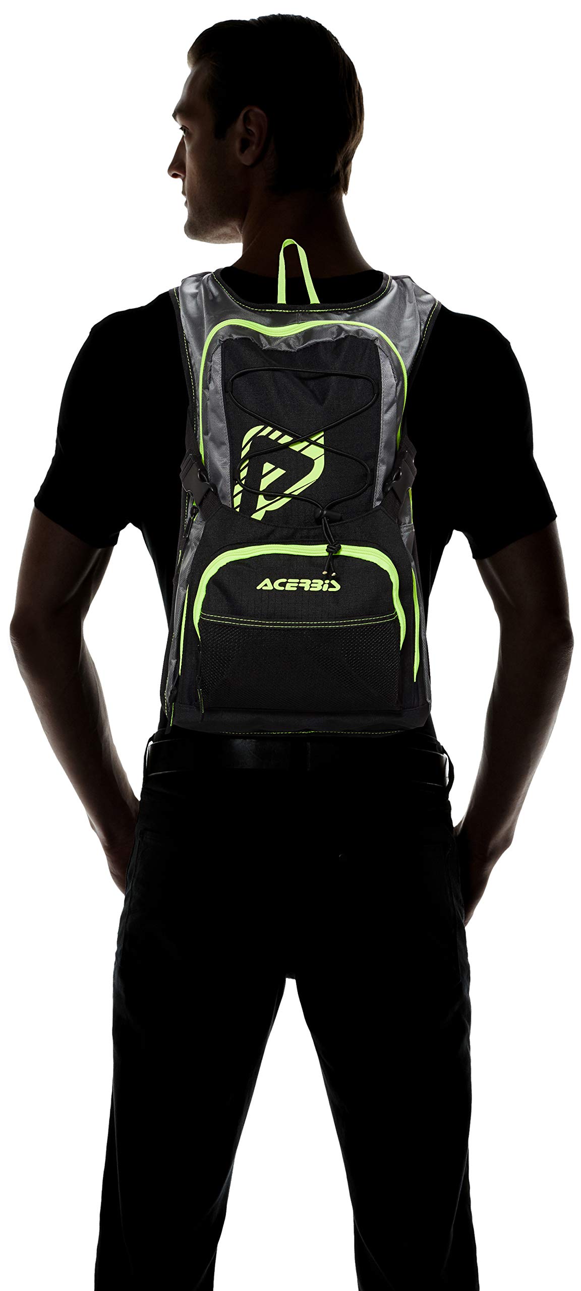 Acerbis 17046.318 Mochila H2O, negro/amarillo