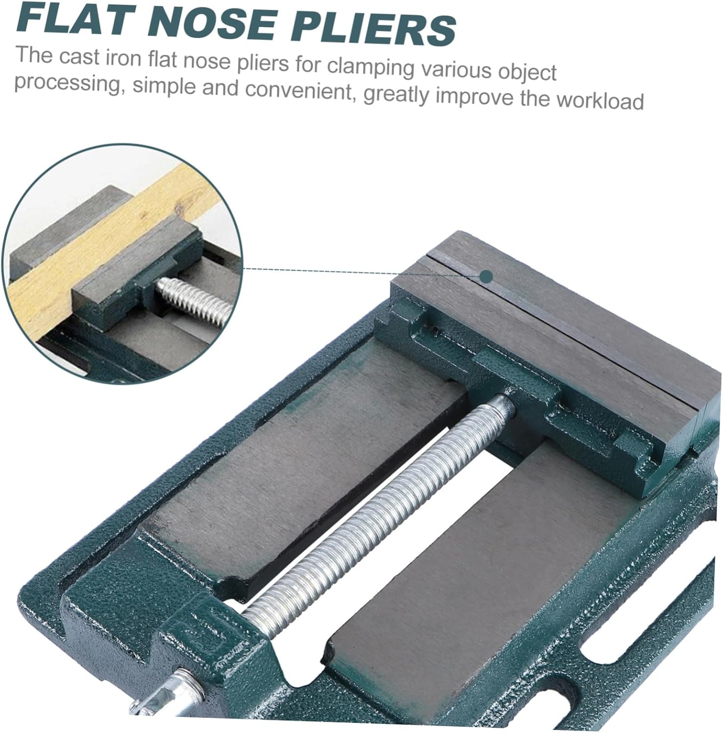 5 Inch Adjustable Drill Press Vise Cast Iron Table Vise for Woodworking and Drilling Heavy-Duty Bench Clamp 1-Piece Design Suitable for Milling Machines