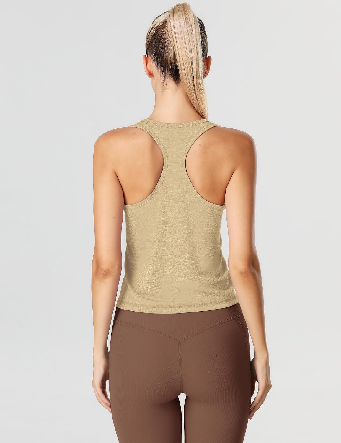 icyzone Cropped Workout Tank Tops for Women - Racerback Athletic Yoga Tops, Running Exercise Gym Shirts (Pack of 3)