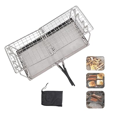 Camping Toaster, Foldable Portable Durable Wearable Stovetop Toaster Convenient Practical for Picnic