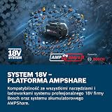 Bosch Professional system 18V: zestaw startowy – 1x akumulator GBA 18V 4.0Ah + szybka ładowarka GAL 18V-40