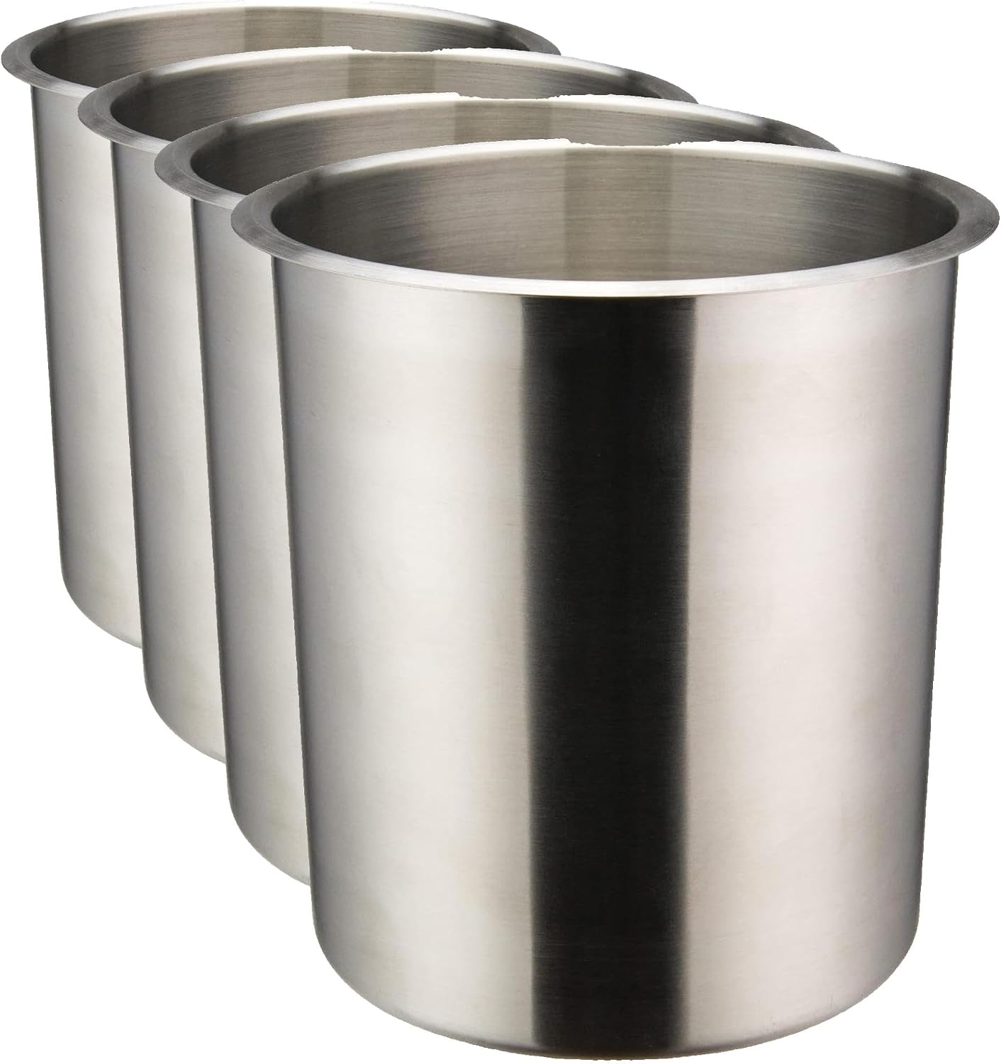 Winco 4.25 Quart Heavy-Duty Stainless Steel Bain Marie, NSF Listed (Pack of 4)