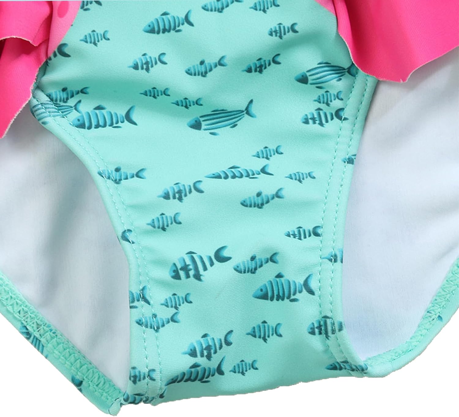 HILEELANG Baby Toddler Girls' One-Piece Swimsuit Ruffles Design Swimwear