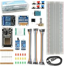 ESP32 Starter Kit Basic Development Board, Starter Kit ESP32 with OLED, Sensors, Display Modules on Board Mount Compatible with Arduino IDE