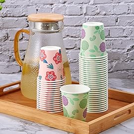 TV TOPVALUE 600 Pack 5 oz Paper Disposable Colorful Bathroom Small Mouthwash Espresso Cups for Party, Picnic, Travel and Events