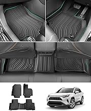 [UK RHD] GAFAT Toyot-a RAV4 XA50/Hybrid HEV 2019-2024 2025 Floor Mats, TPE All-Weather Floor Mats for RAV4 (Petrol), Rubber Mats Original 3D Scan High Edge, Compatible with Toyota RAV4 Accessoires