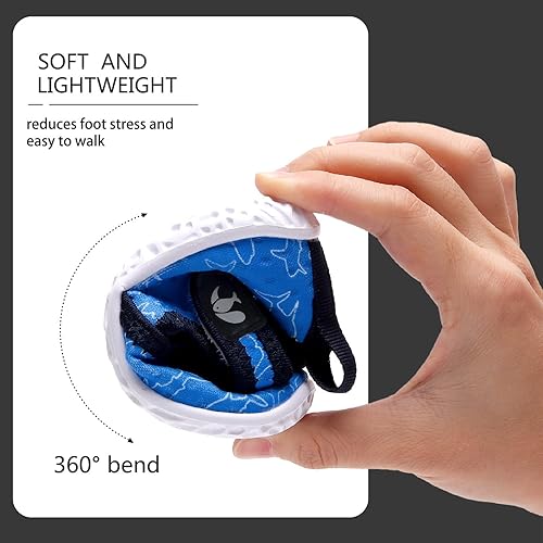 Miniatura 4 de FEETCITY Zapatos de agua para niños y niñas, calcetines acuáticos de secado rápido descalzos para playa, natación y piscina