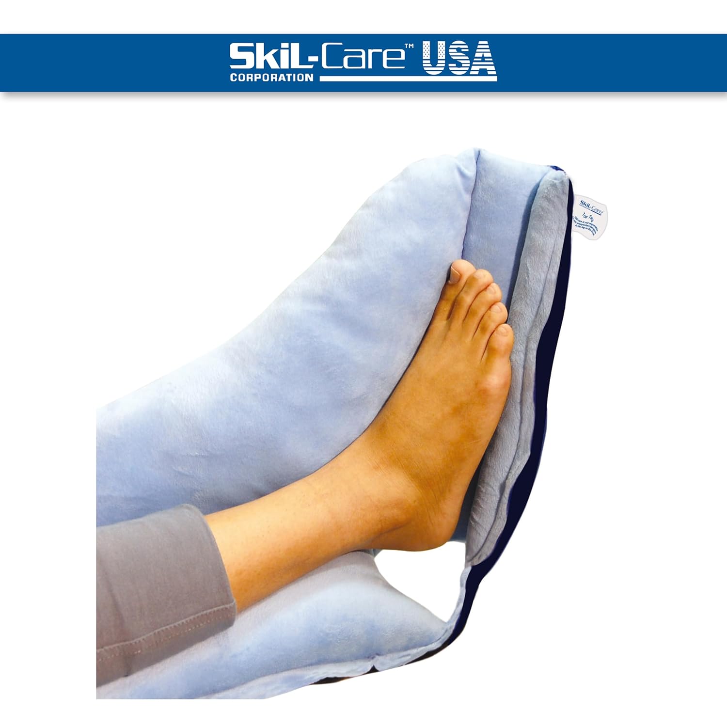 Skil-Care Super Soft Heel Protector, Open-Heel Cushion for Pressure Relief, Reduces Bedsores and Heel Pain, Foot Drop Support, Universal Fit, 503410SS