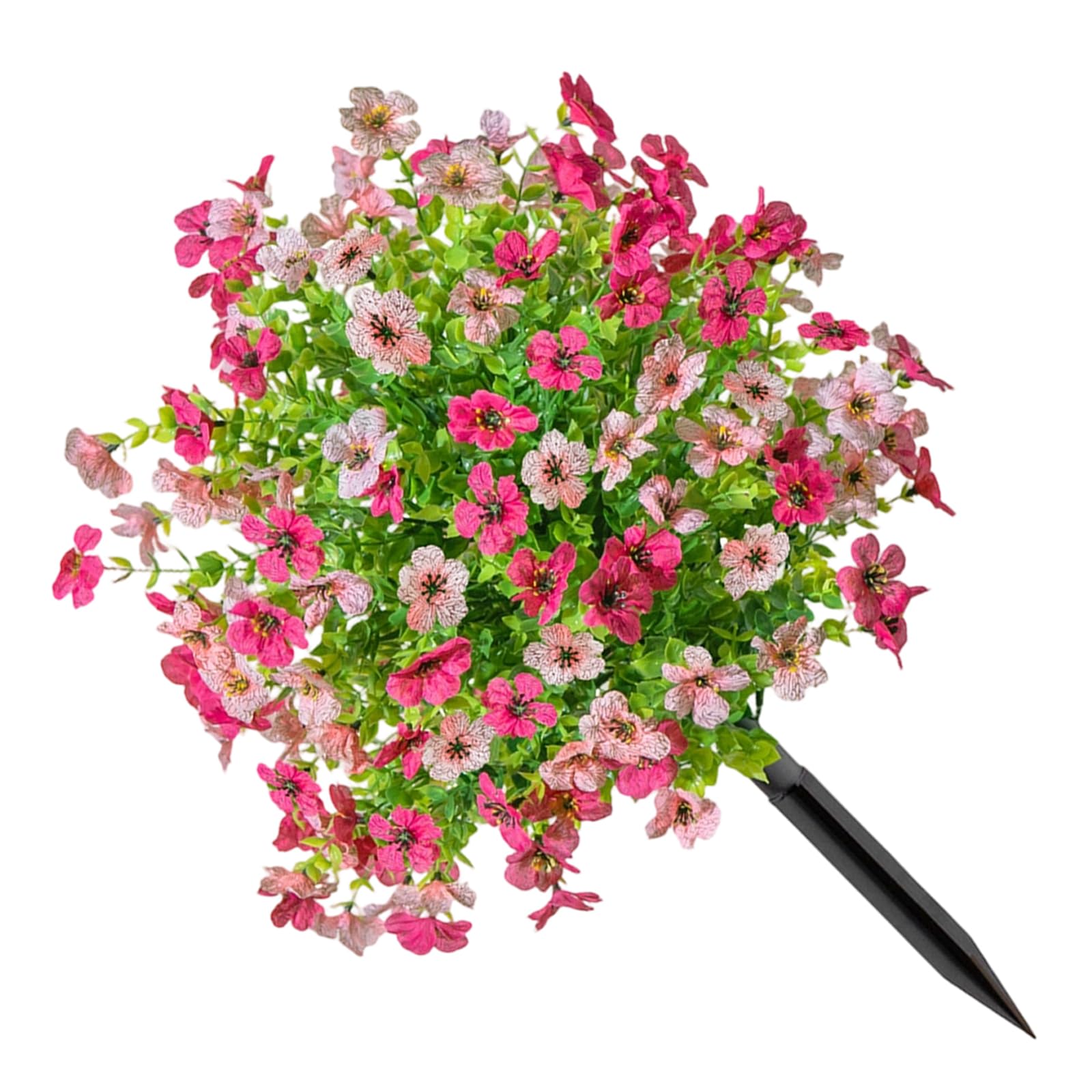 Tizuqe Rose Red Artificial Flower With Ground Stake For Garden Patio Yard Outdoor Fade And Weather Resistant Realistic Flower Fade Resistant Garden