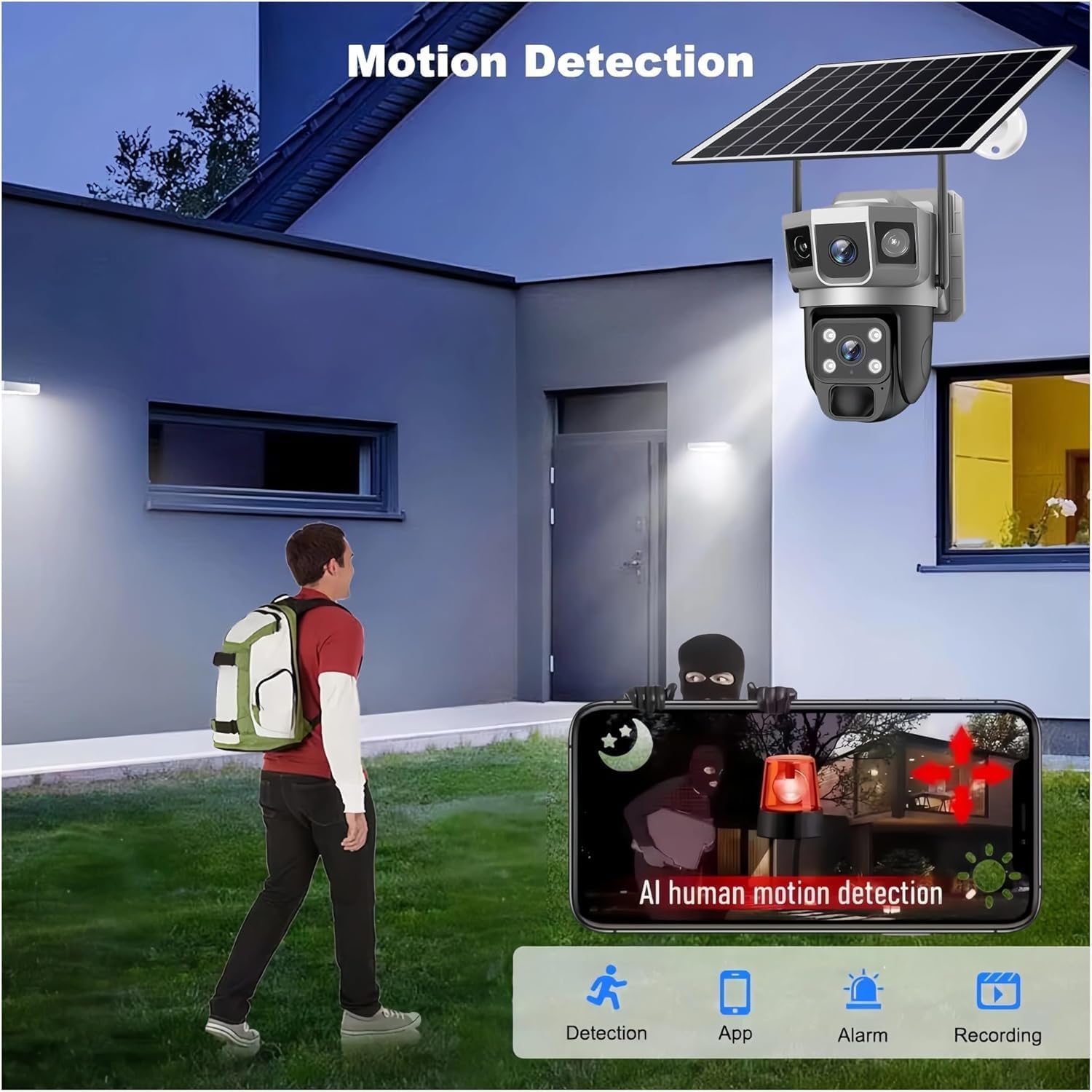 for Outdoor Camera Battery CCTV Monitor 4g Sim Card Network IP Security Pet Camera Motion Detection 3 Screen Ptz Camera(4g CCTV 128g Card) 4G CCTV 128G Card