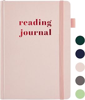 5MINUTESADAY Pink A5 Reading Journal for Book Lovers: 75 Guided Reviews, Trackers, Challenges & Prompts - Ideal Notebook Gift