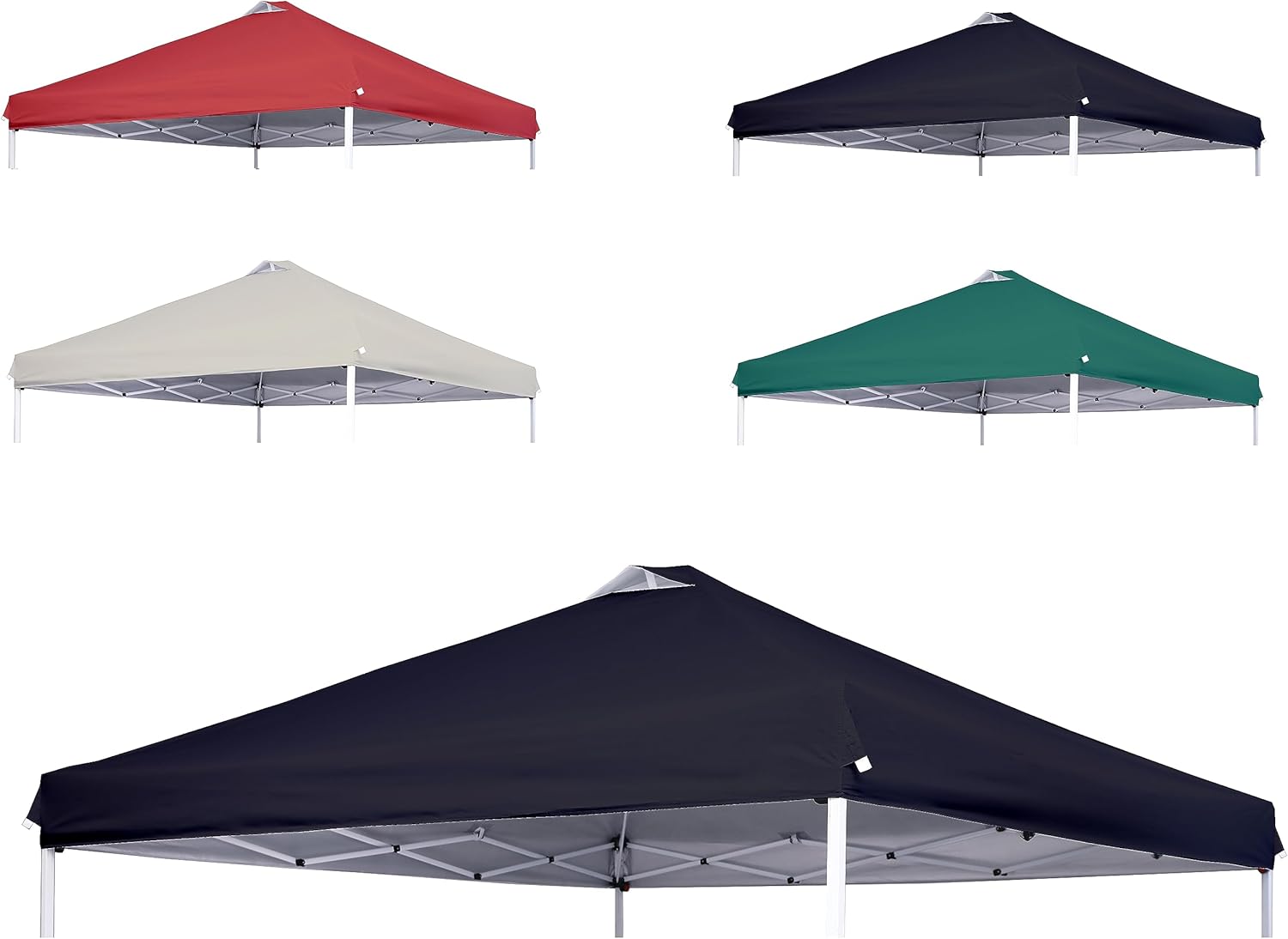 SCOCANOPY Replacement Top with Air Vent for 10x10 Canopy Frame, Canopy Cover ONLY, (Black)
