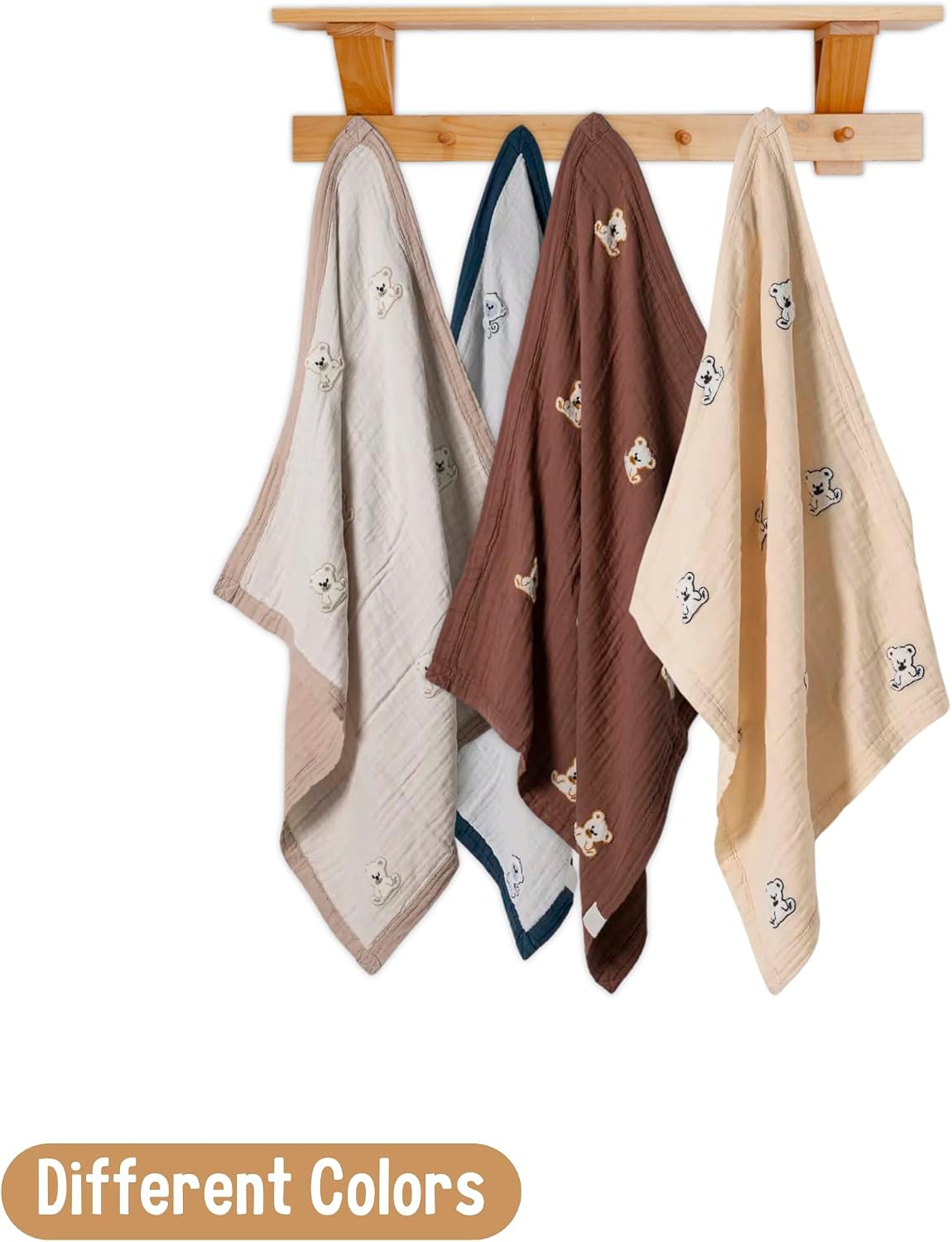Premium Muslin Punch Embroidery Swaddle Blankets for Newborns and Babies | 6-Layer%100 Cotton Baby Blanket, Receiving Blanket | Baby Essentials for Nursery, Stroller