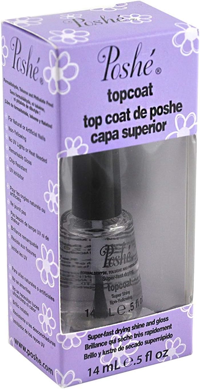 PosheSuper Fast Drying Top Coat, 0.5 Fluid Ounce
