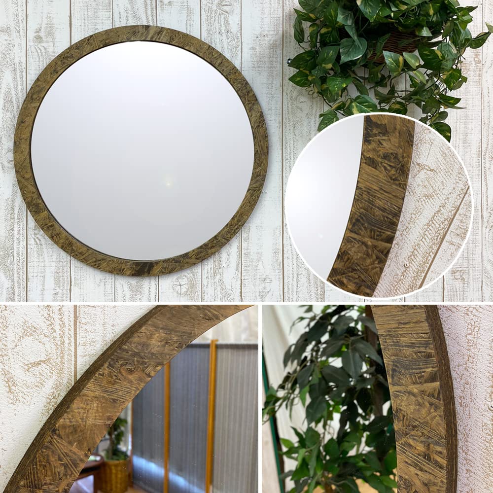 マルニ ウォールミラー 幅49.5cm 壁掛け 鏡 オーバル型 MARUNI ダーク  