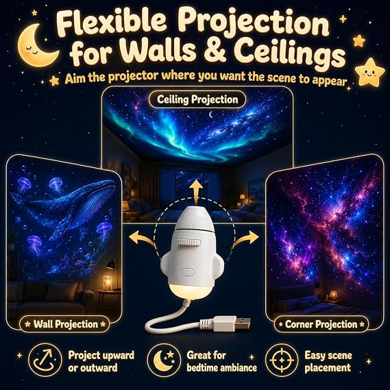 Planetarium Projector Pro 2025, Galaxy Projector 13 in 1 HD Planetarium Star Projector for Bedroom 360 Degree Rotating Star Light with Adjustable Knob and Timer for Kids, Ceiling, Gift, Room Decoration
