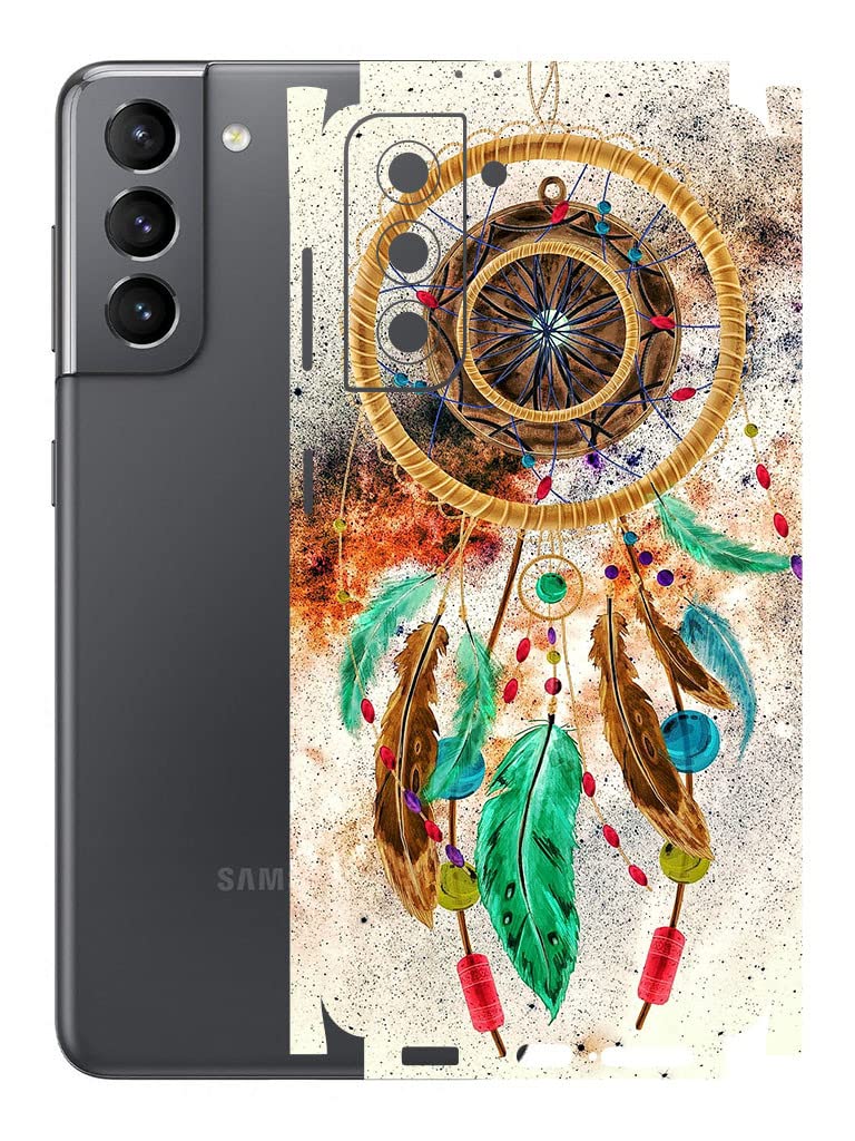 AtOdds - Samsung Galaxy S21 Plus Mobile Back Skin Rear Screen Guard Protector Film Wrap with Camera Protector (Coverage - Back+Camera+Sides) (Dream Catcher) (B0B96SNWXG) Amazon Price History, Amazon Price Tracker