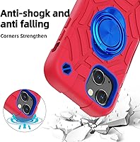 Vista 5 de KCJ Funda compatible con iPhone 13 y iPhone 14 con 2 protectores de pantalla, protección contra caídas de grado militar, funda protectora a prueba