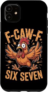 Quote Rooster Meme Funny Chicken Humor F-Caw-F Quote Meme Case for iPhone 11