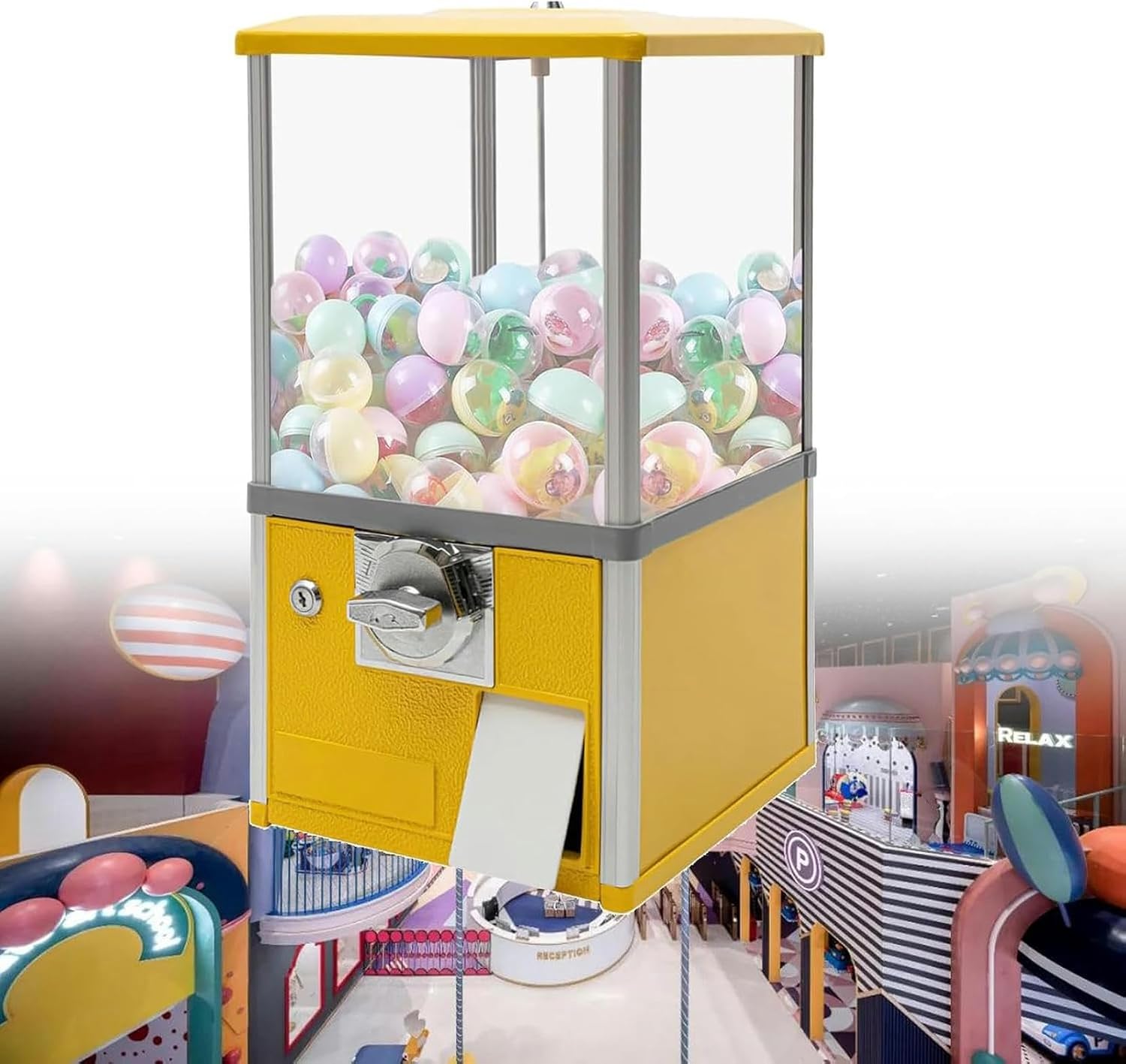 Expendors Machine, Commercial Caramel Chewing Machine of 20.87 Inches High, Large -Capacity Gum Bank, Caramel Vending Machine for Gadget ~/