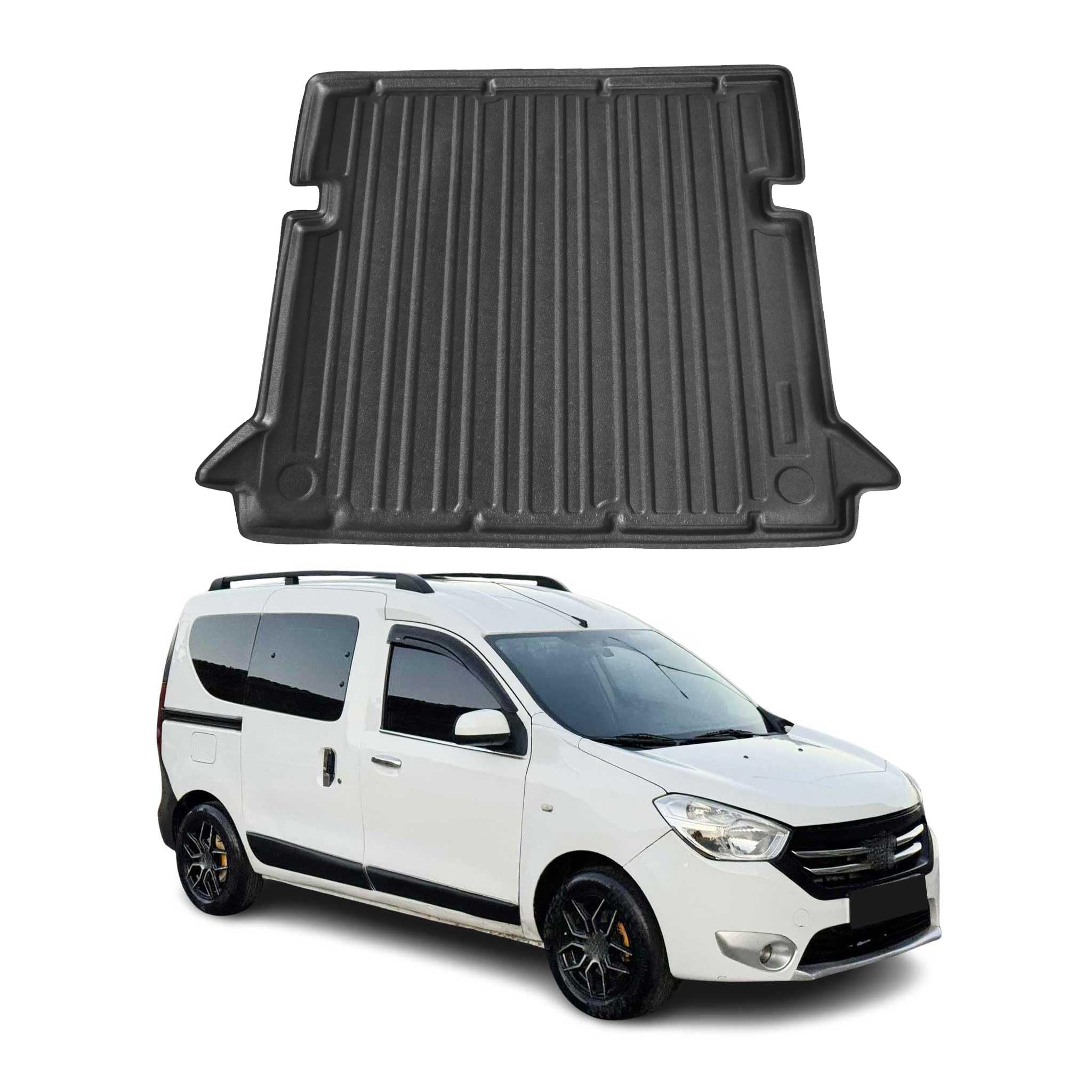 OMAC Bandeja Maletero Bandeja Carga Compatible con Dacia Dokker 2012-2021 Goma TPE Negro