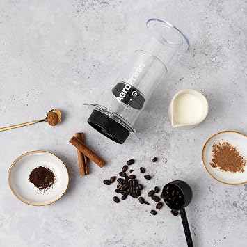 AeroPress Clear Coffee Maker & Flow Control Filter Cap Bundle