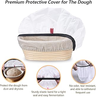 Pack of 4 Covers for Proofing Basket, Food Covers, Reusable, 28 cm Fermentation Foil for Bread, Bread Baking Accessories for Dough Preparation, Extra Strong and Tear-Resistant