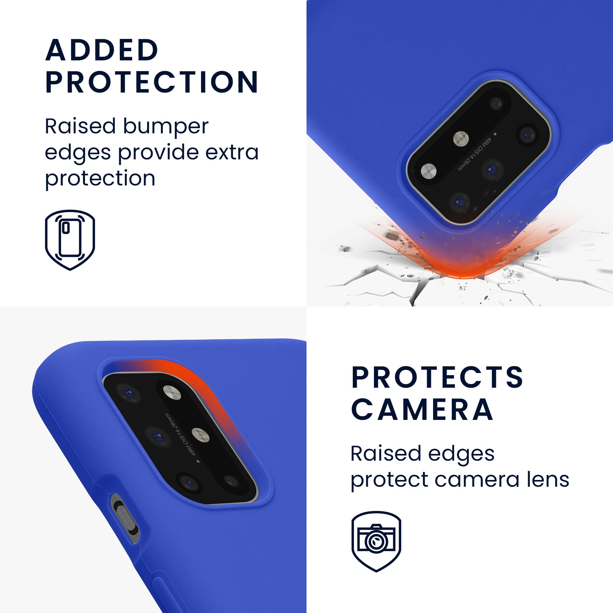 Cover Per OnePlus 8T 5G Trasparente Con Farfalle Blu | Custodia Morbida In TPU Silicone | Antiurto E Antigraffio | Morbida Al Tatto