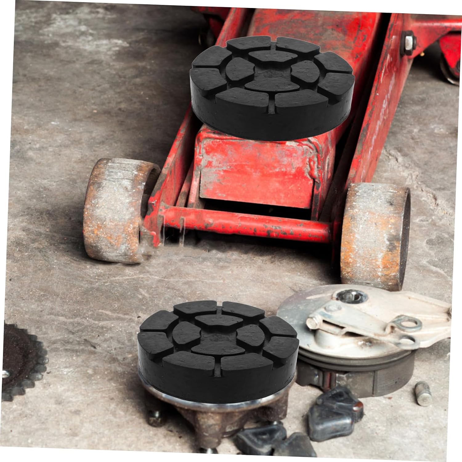Gatuida 4pcs Automotive Jack Stand Rubber Pad Car Jack Lift Pad Mat Pinch Weld