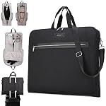 BESMART Garment Bags for Travel, 51" Large Suit Bag for Business Trips | Waterproof,Hangs 3 Suits,Foldable,Wrinkle Free Spacious Luggage Suit Cover,Adjustable Strap,Carry On Flight Approved,Black