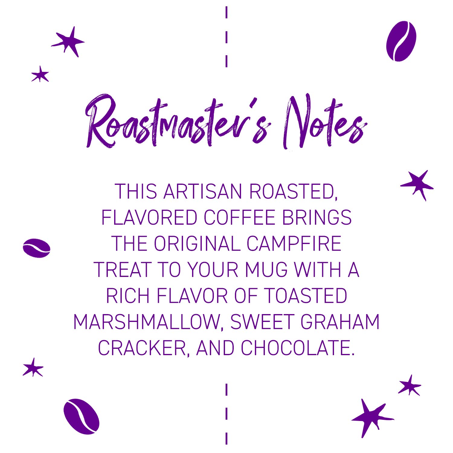 Joffrey's Coffee - Toasted S'Mores, Flavored Coffee, Artisan Medium Roast, Arabica Beans, Marshmallow, Graham Cracker, & Chocolate Flavor, Gluten-Free, No Sugar (Ground, 16 oz)