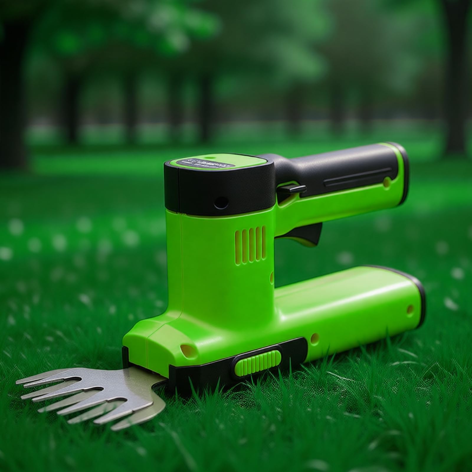 Cortadora de césped inalámbrica y cortasetos con suministro de energía integrado para un fácil cuidado de las plantas y forma de arbustos