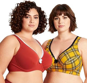 Curve Muse Womens Unlined Plus Size Comfort Cotton Underwire Bra