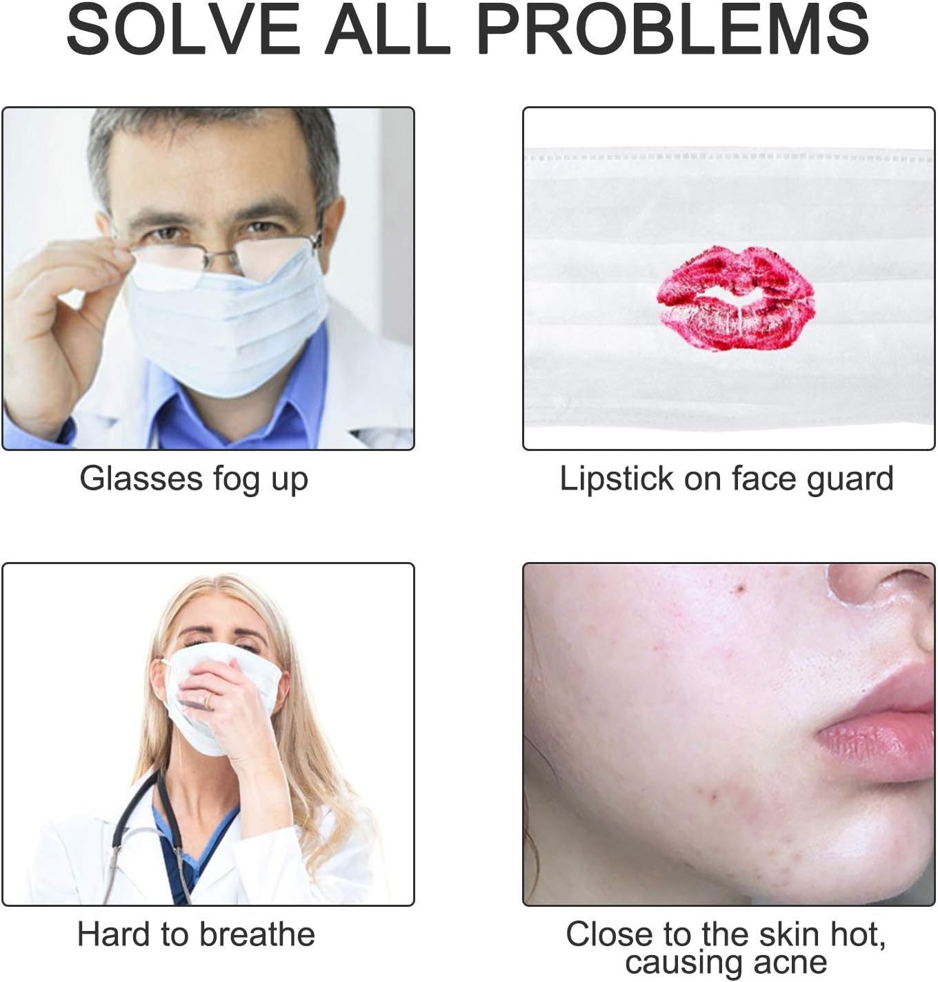 3D Face Bracket, Silicone Inner Support Frame for More Breathing Space, Keep Fabric off Mouth, Reusable & Washable Cool Lipstick Protection Stand