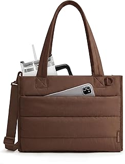 BAGSMART Small Tote Bag for Women, Work Teacher Bag with Zipper Closure