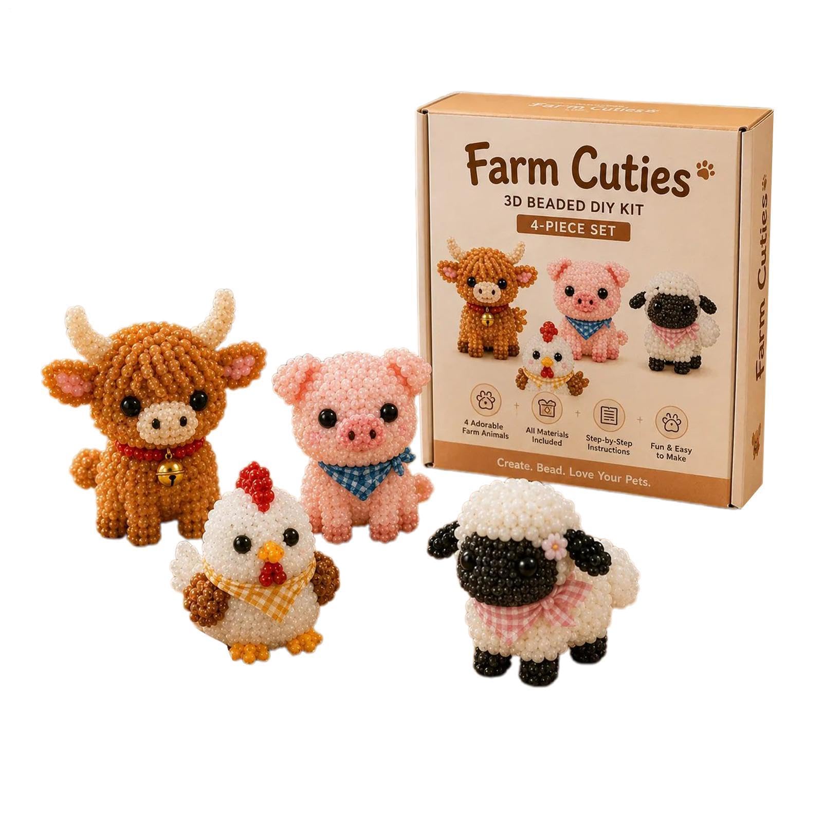 Kit 3D animales con cuentas para principiantes: crea figuras paso a paso 8