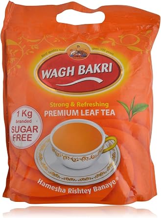 Wagh Bakri Tea Pouch 1kg | Strong & Flavourful Black Tea Granules | Traditional Indian Style Chai Pack of 1