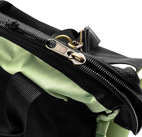 Miniatura 4 de Jetech Bolsa de herramientas de electricista resistente de 18 pulgadas, bolsa de almacenamiento de herramientas de boca ancha impermeable con correa