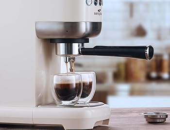 cafetera Tasty Coffee Crema 20 bares, cafetera espresso y capuchino 1300W, Thermoblock, espumador de leche, apagado automático, SYBF-CM006C2