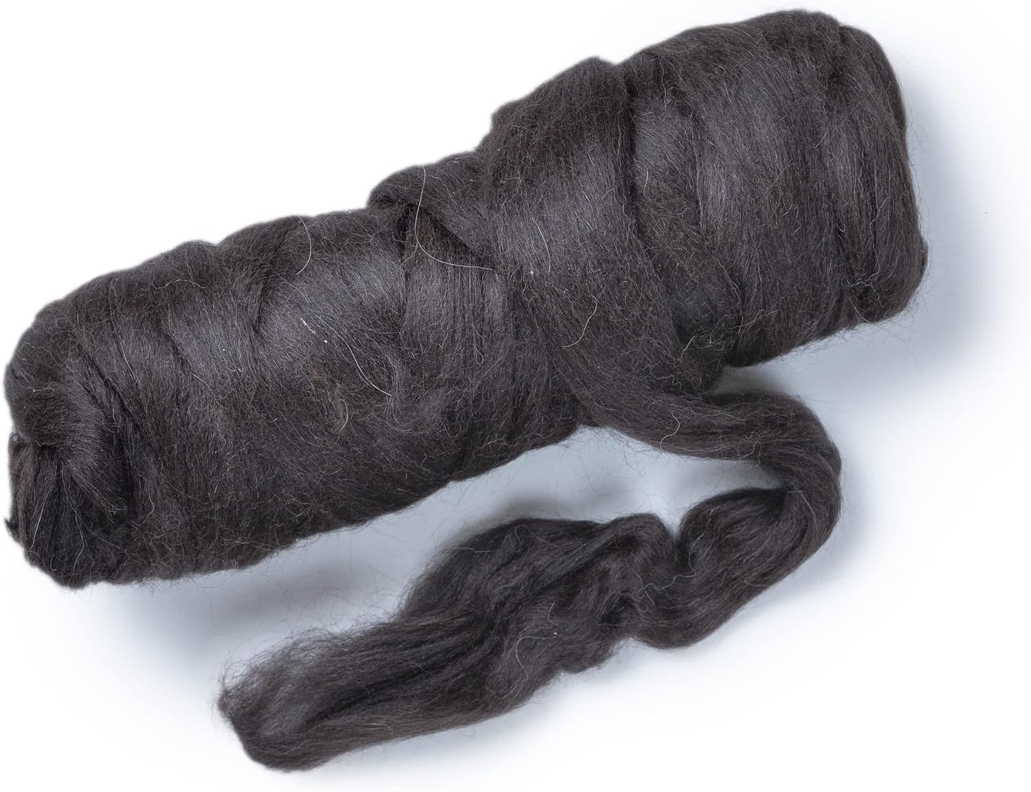 Kondoos Llama Wool roving (Similar to Alpaca), 1 lb. Best for Needle Felting, handcrafts and Spinning. Natural Colours, un-Dyed. (Chocolate CON, 1lb)