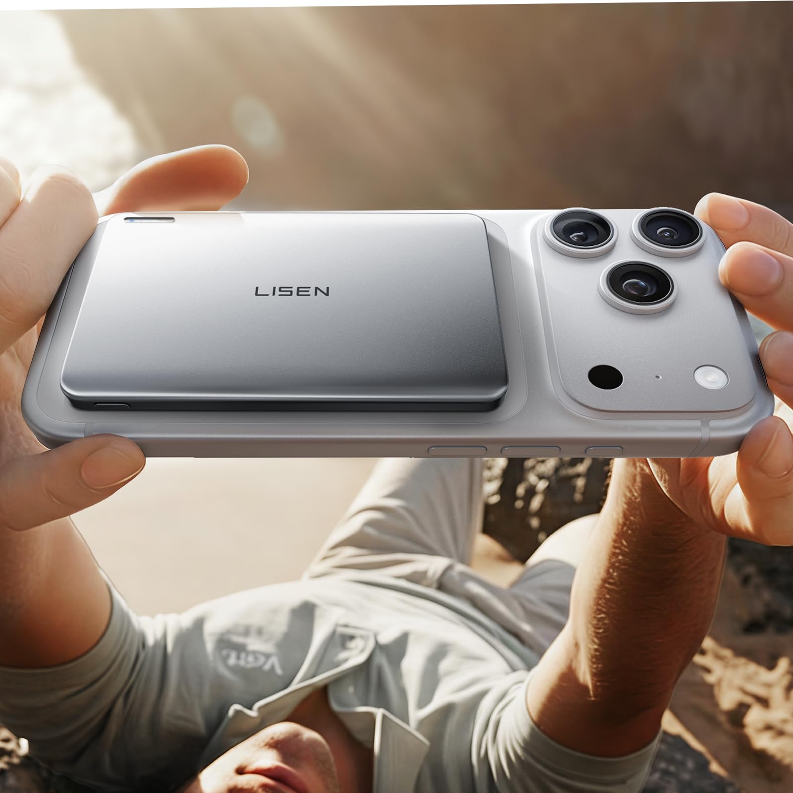 LISEN Qi2 15W Ultra Slim MagSafe Power Bank,5000mAh Wireless Card Slim MagSafe Battery Pack,Slim Magnetic Portable Charger,Magnetic Power Bank for iPhone 17 Pro Max Plus Air 16 15 14 13 12