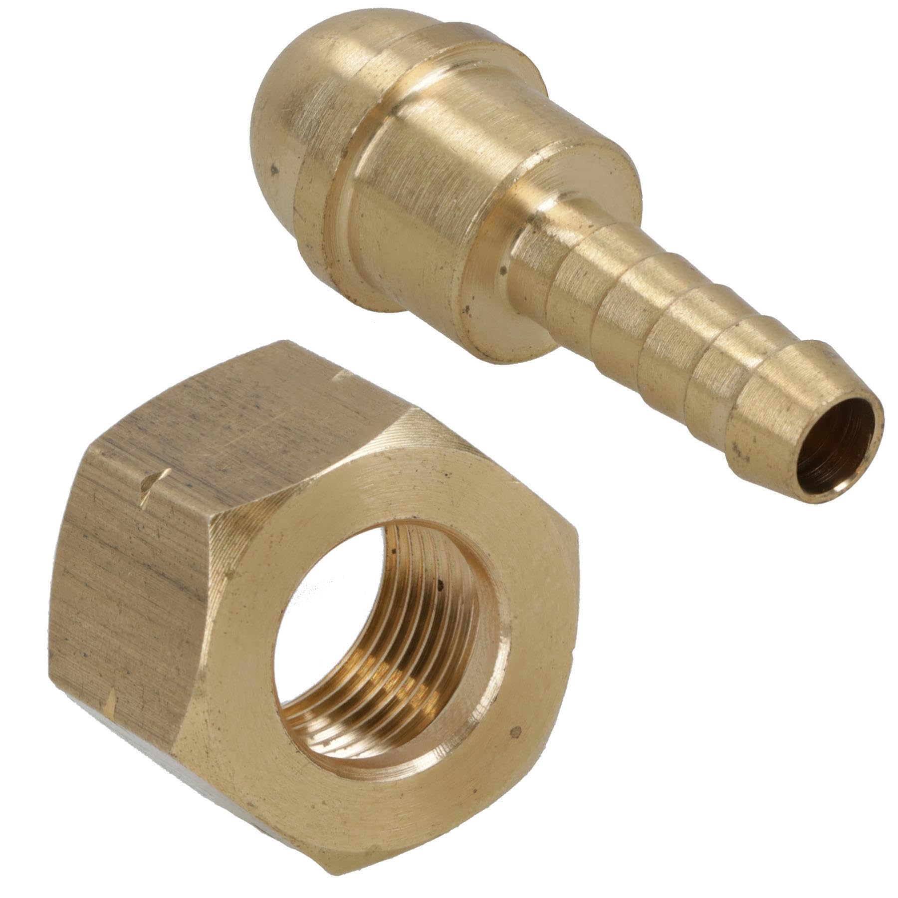 Ab Tools Gold Welding Gas Hose Connector 1/4 Hose Tail With 3/8 Bsp Left Handed Thread 1Pc