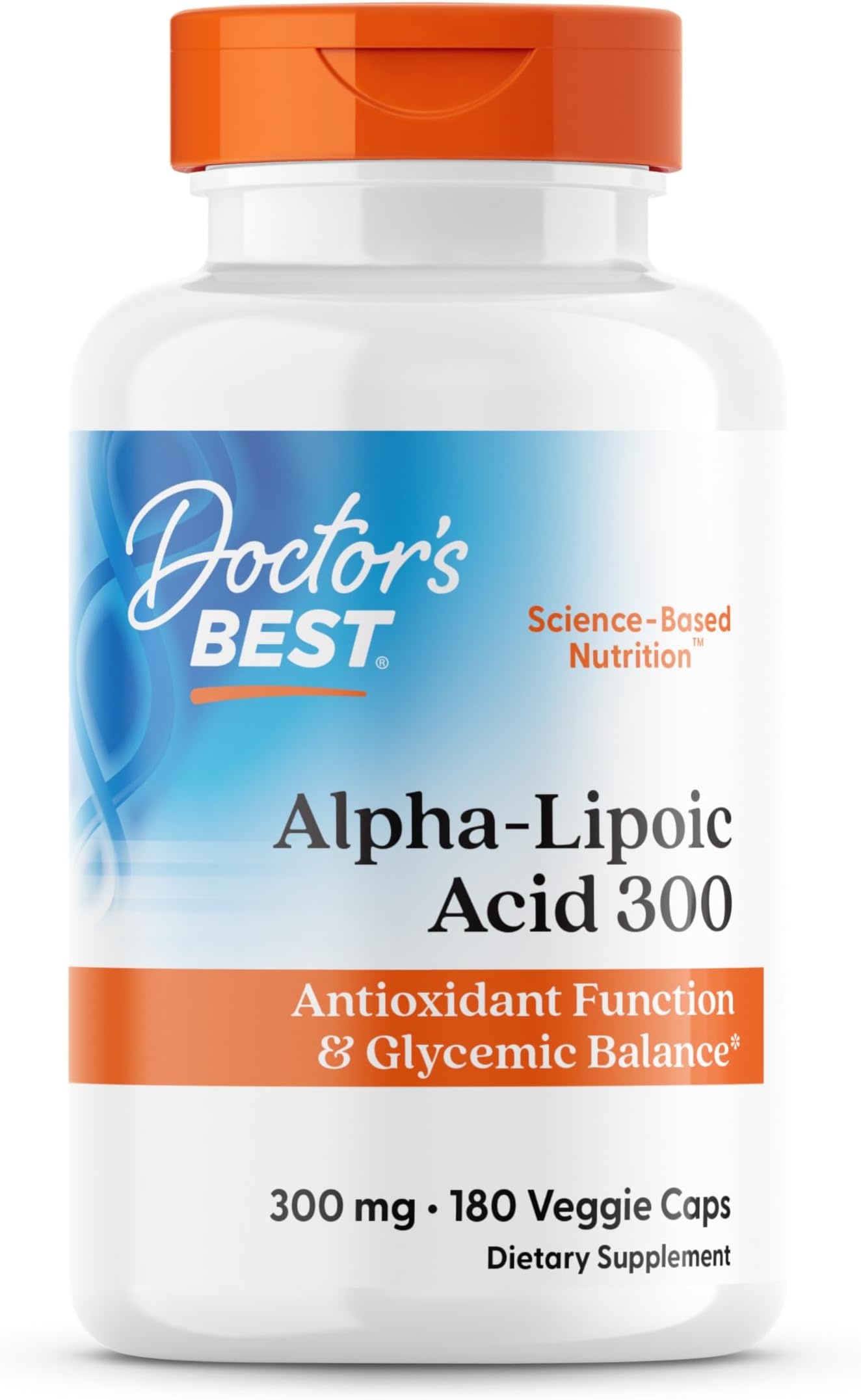 Alpha Lipoic Acid Supplement 300mg - Alpha-Lipoic Acid Caps for Men & Women, ALA Antioxidant Support for Nerve Health, Aids in Cellular Function, Non GMO, Gluten Free - 180 Veg Capsules