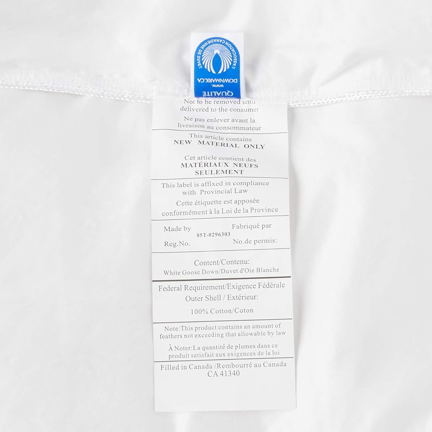 Highland Feather Carmel Hutterite White Goose Down Duvet/Comforter 725 Loft All-Season Fill 700TC 100% Egyptian Cotton Casing with Corner Ties, Queen