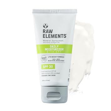 Raw Elements Daily Lifestyle Sunscreen Moisturizer Tube, 1.8 oz 1-Pack